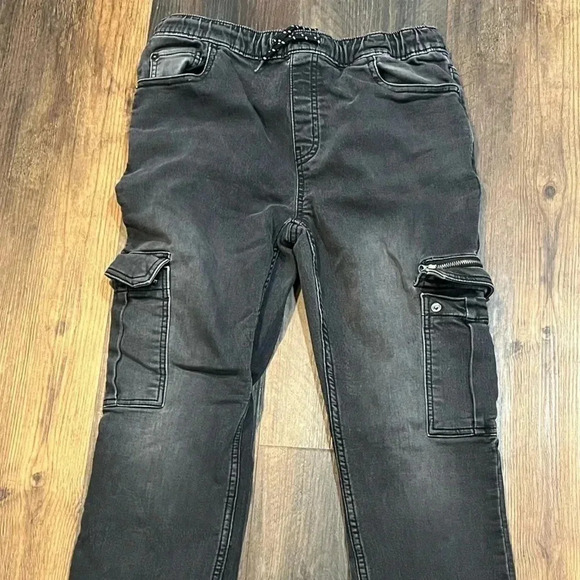 Wonder Nation youth black/grey washed denim cargos size XL (14-16) - Picture 7 of 13